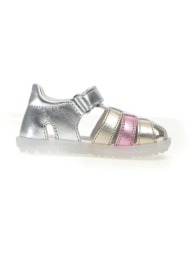 Leder-Halbsandalen "See" in Silber>Naturino Sale