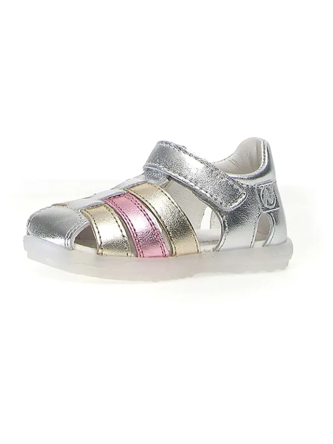 Leder-Halbsandalen "See" in Silber>Naturino Sale