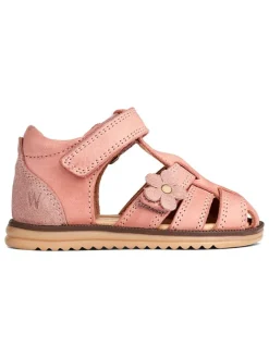Wheat Sandalen^Leder-Halbsandalen "Sky Flower" in Pink