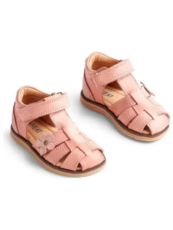 Wheat Sandalen^Leder-Halbsandalen "Sky Flower" in Pink