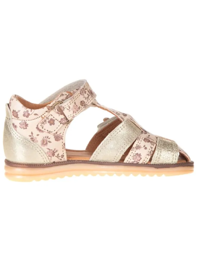 Leder-Halbsandalen "Sky Flower" in Rosa>Wheat Hot