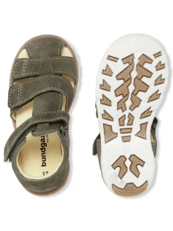 Leder-Halbsandalen "Sofus" in Khaki>Bundgaard Online