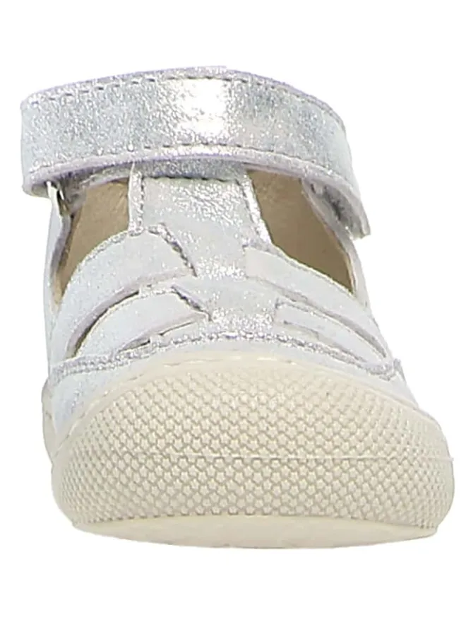 Naturino Sandalen^Leder-Halbsandalen "Wad" in Silber