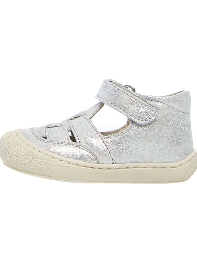 Naturino Sandalen^Leder-Halbsandalen "Wad" in Silber