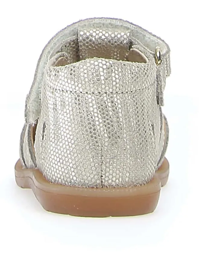 Leder-Halbsandalen "Zaffiro" in Silber>Naturino Best
