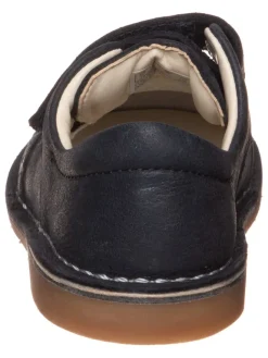 Leder-Halbschuhe in Dunkelblau><noscript><img width=