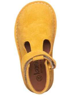 Leder-Halbschuhe in Gelb><noscript><img width=