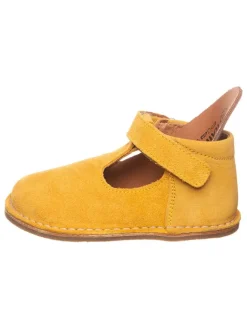 Leder-Halbschuhe in Gelb><noscript><img width=
