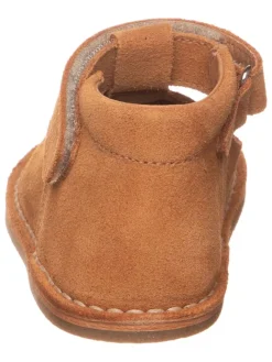 Leder-Halbschuhe in Hellbraun><noscript><img width=