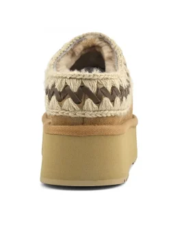 Mou Hausschuhe^Leder-Hausschuhe in Beige