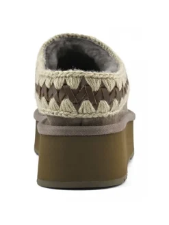 Leder-Hausschuhe in Grau><noscript><img width=