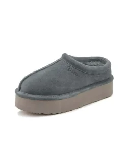 Leder-Hausschuhe in Grau>natural world Best