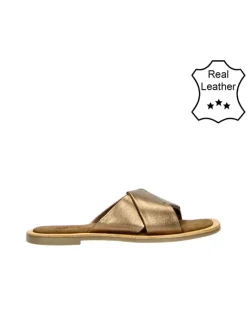 Leder-Hausschuhe in Hellbraun>Bullboxer Discount