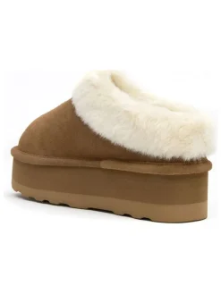 Leder-Hausschuhe in Hellbraun>Clarks Outlet