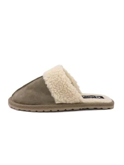 billowy Hausschuhe^Leder-Hausschuhe in Khaki