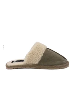 billowy Hausschuhe^Leder-Hausschuhe in Khaki