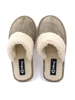 billowy Hausschuhe^Leder-Hausschuhe in Khaki