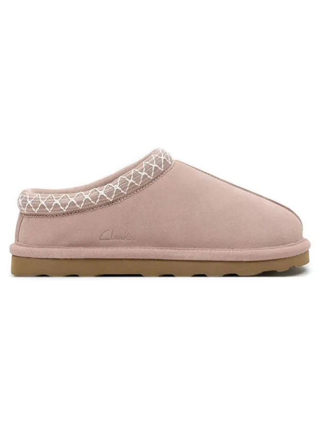 Clarks Hausschuhe|Clogs & Pantoletten^Leder-Hausschuhe in Rosa
