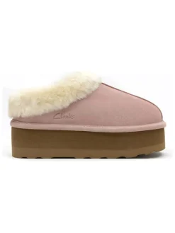 Leder-Hausschuhe in Rosa>Clarks Online