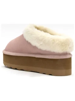 Leder-Hausschuhe in Rosa>Clarks Online