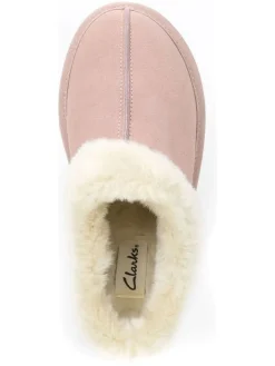 Leder-Hausschuhe in Rosa><noscript><img width=