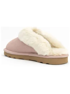 Clarks Hausschuhe|Clogs & Pantoletten^Leder-Hausschuhe in Rosa
