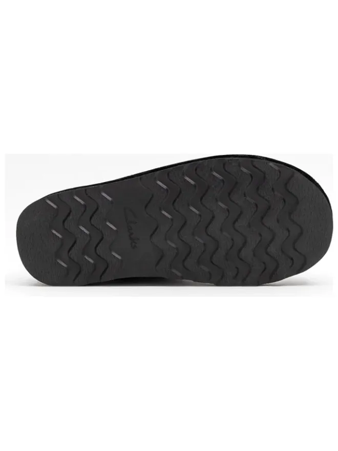 Clarks Hausschuhe|Clogs & Pantoletten^Leder-Hausschuhe in Schwarz