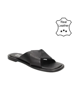 Bullboxer Hausschuhe|Clogs & Pantoletten^Leder-Hausschuhe in Schwarz