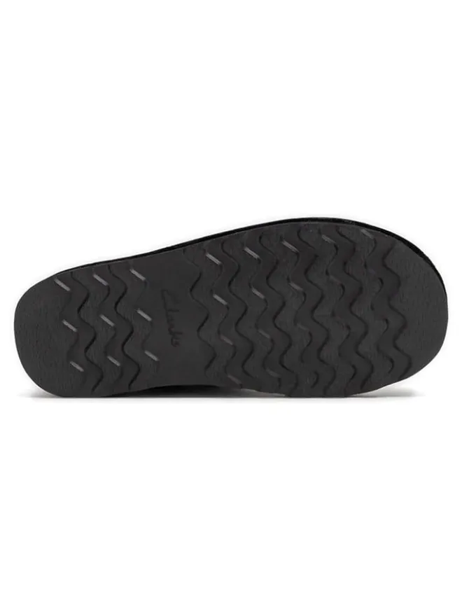 Clarks Hausschuhe|Clogs & Pantoletten^Leder-Hausschuhe in Schwarz