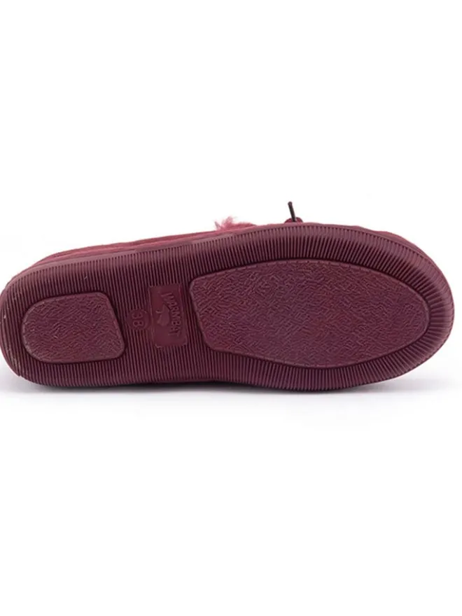 Leder-Hausschuhe "Koala" in Rot>Warmbat Outlet