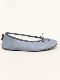 Leder-Hausschuhe "Sabrina" in Blau>kitz-pichler New