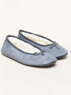 Leder-Hausschuhe "Sabrina" in Blau>kitz-pichler New
