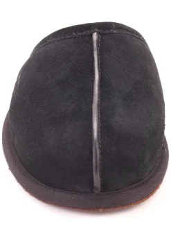 UGG Hausschuhe|Hausschuhe^Leder-Hausschuhe "Scuff" in Schwarz