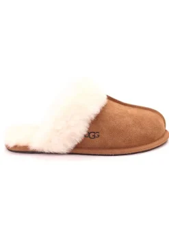 UGG Hausschuhe|Clogs & Pantoletten^Leder-Hausschuhe "Scuffette II" in Hellbraun