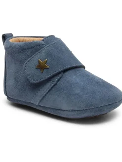 bisgaard Hausschuhe^Leder-Hausschuhe "Star" in Blau