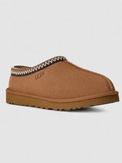 UGG Hausschuhe^Leder-Hausschuhe "Tasman II" in Hellbraun