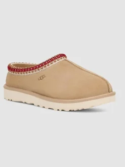 UGG Clogs & Pantoletten|Hausschuhe^Leder-Hausschuhe "Tasman" in Beige