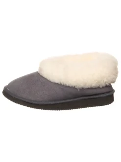 Leder-Hüttenschuhe "Gisi" in Grau>kitz pichler