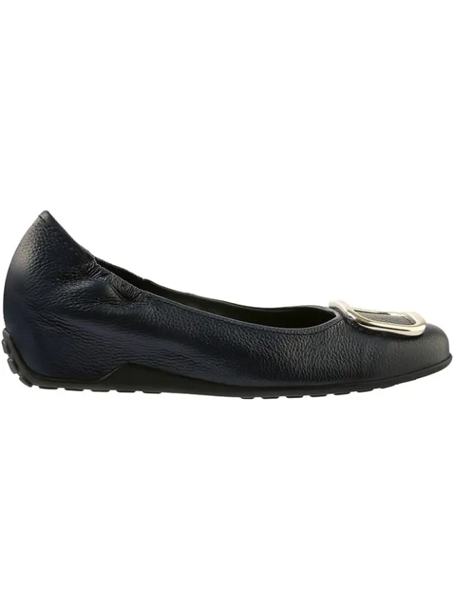 Leder-Keilballerinas in Schwarz>Högl Online