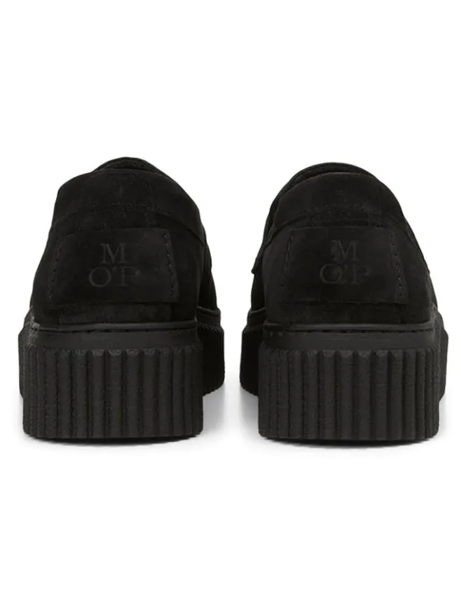 Leder-Keilmokassins in Schwarz>Marc O'Polo Shoes Outlet