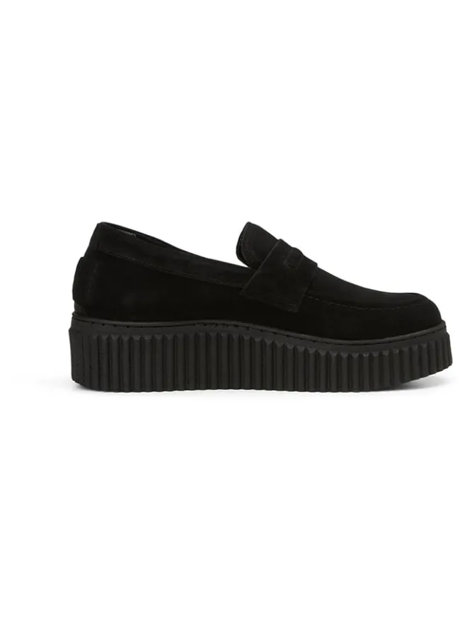 Leder-Keilmokassins in Schwarz>Marc O'Polo Shoes Outlet