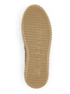 Marc O'Polo Shoes Halbschuhe^Leder-Keilmokassins in Taupe