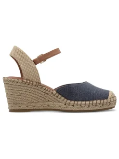 Tamaris Halbschuhe^Leder-Keilpumps in Blau
