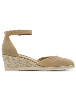Tamaris Pumps^Leder-Keilpumps in Beige