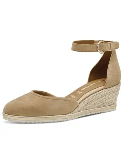 Tamaris Pumps^Leder-Keilpumps in Beige