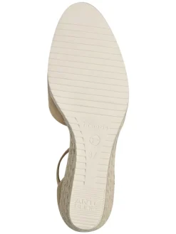Tamaris Pumps^Leder-Keilpumps in Beige