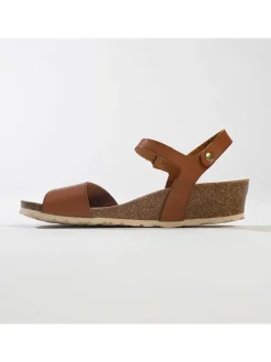 Leder-Keilsandaletten 