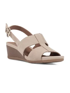 Leder-Keilsandaletten "Dmarykarmen" in Beige>Geox Discount