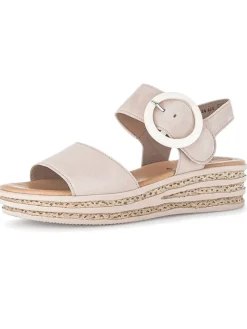 Leder-Keilsandaletten in Beige>Gabor Sale