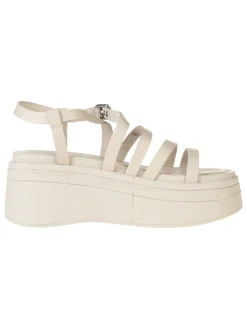 Tommy Hilfiger Sandalen^Leder-Keilsandaletten in Creme